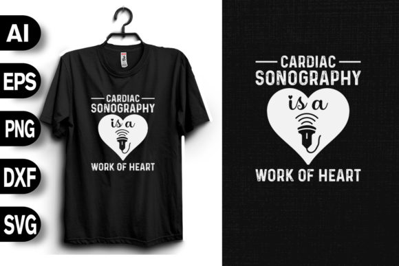 Cardiac Sonography Graphics: Heartfelt T-Shirt Designs