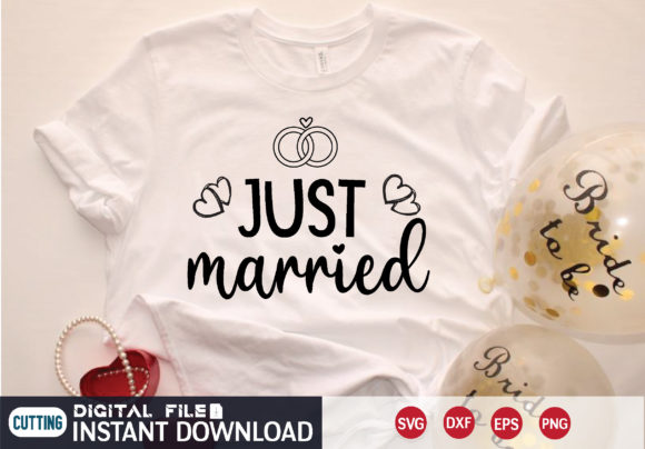 Just Married Graphics for T-Shirt Designs