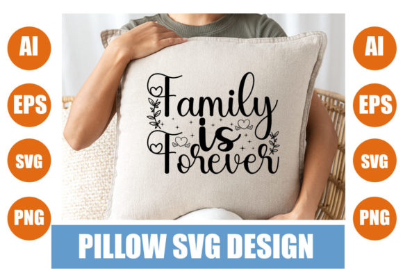 Pillow Design Graphics for Crafts and Editorial Content