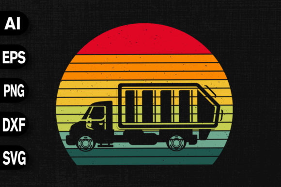 Retro Sunset Recycling Trash Graphics for T-Shirt Designs