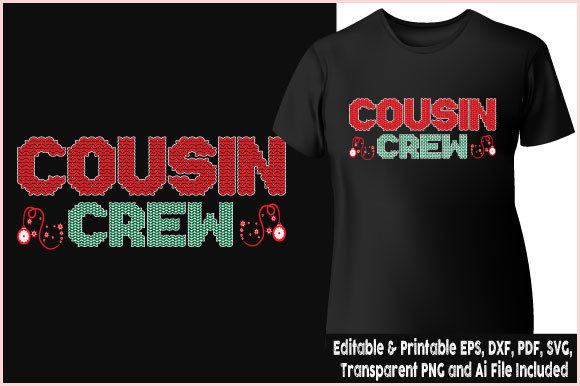 T-Shirt Designs Graphics: Cousin Crew Vector Review