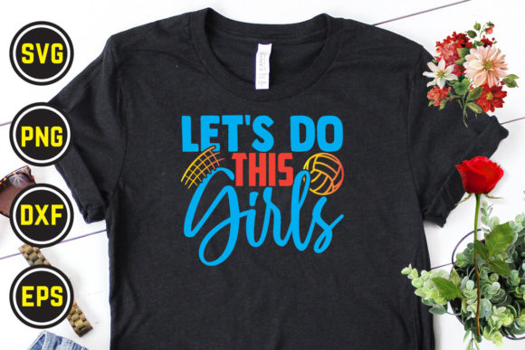 Volleyball SVG T-Shirt Design 01: Graphics & Print Templates
