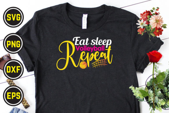 Volleyball Svg T Shirt Design 04: Graphics & Print Templates