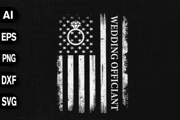 Wedding Officiant American Flag Graphics & T-Shirt Designs