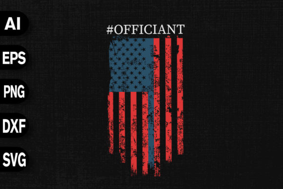 Wedding Officiant USA Flag Graphics & T-Shirt Designs